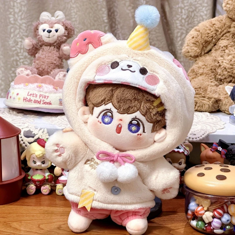 Handmade Candy Bear Sweater and Shorts Suit, Cute Sweetheart Rabbit Clothes, No Doll Gift, 20cm, 2 Pcs