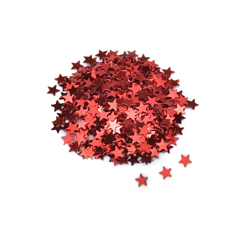 15g/Pack Iridescent Glitter Star Confetti Plastic 6MM Shining Wedding Christmas Birthday Mermaid Party Table Scatter Decor