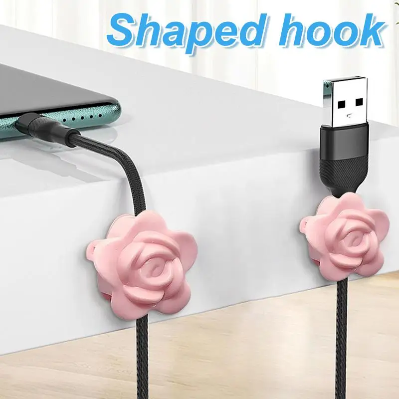 Plant Climbing Wall Fixture Clips 10X Flower-Shaped Vines Climbing Fixing Clips Support Holder With Adhesive Sticker Strong