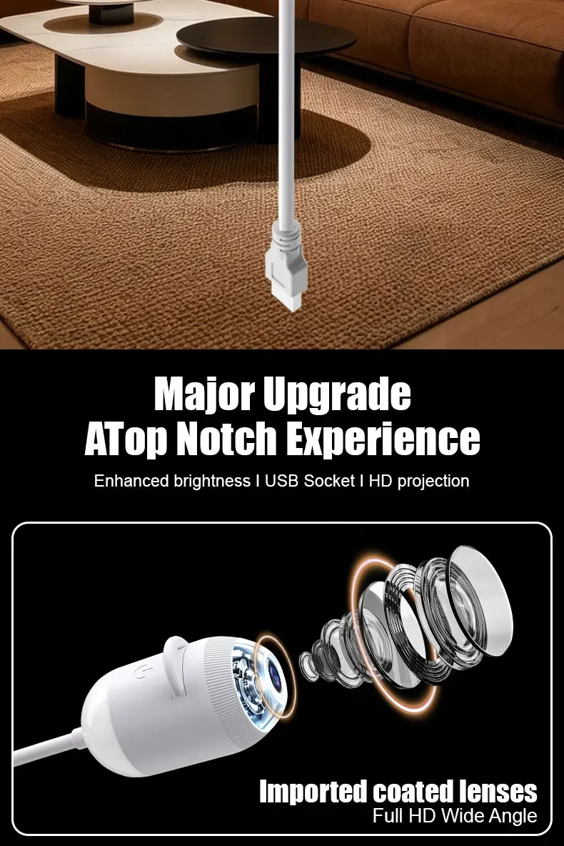 Explosives USB-Sternenhimmel-Projektionslicht für Autoinnenraum, Zuhause, Schlafzimmer, Nachtlicht, Romantisches Galaxie-Atmosphärenlicht – Detail 2