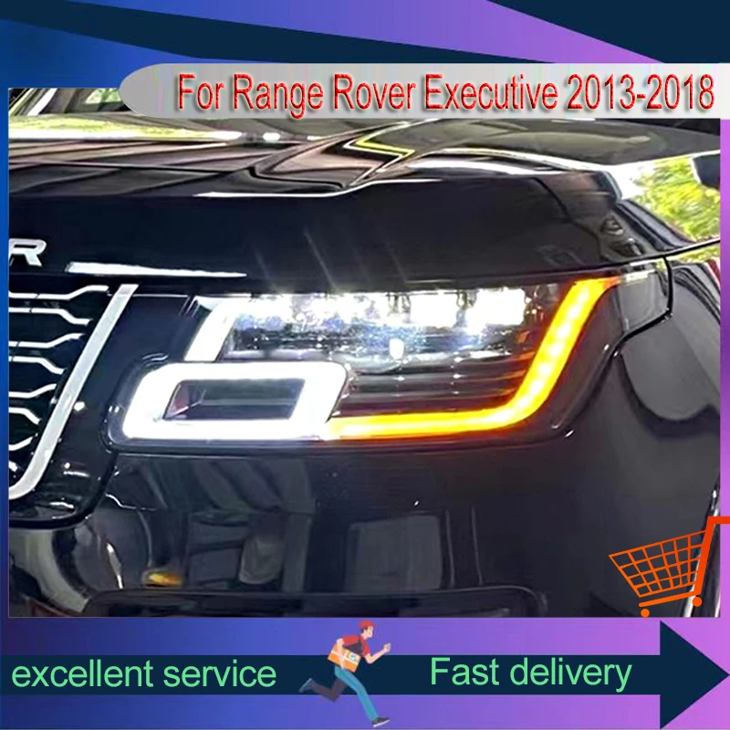 Car Lamps For Land Rover 2013-2018 Range Rover Sport Front Lights LED Signal DRL Headlight HID Lens Refit Auto Tool Accessories