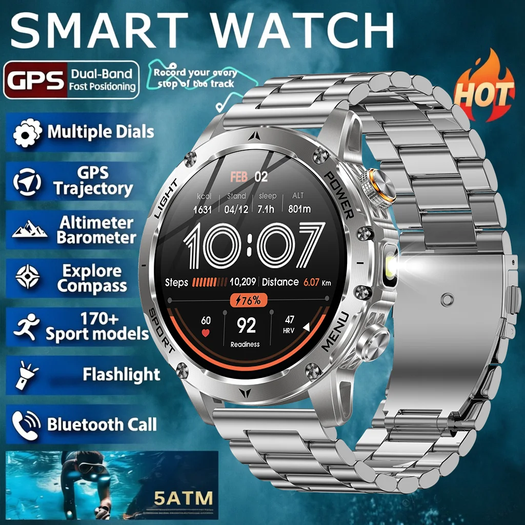 

Новые смарт-часы 2026 года: HD-экран 1,70 дюйма, аккумулятор 1000 мАч, спортивные режимы, мониторинг здоровья, звонки по Bluetooth, водонепроницаемость, GPS, для мужчин и женщин