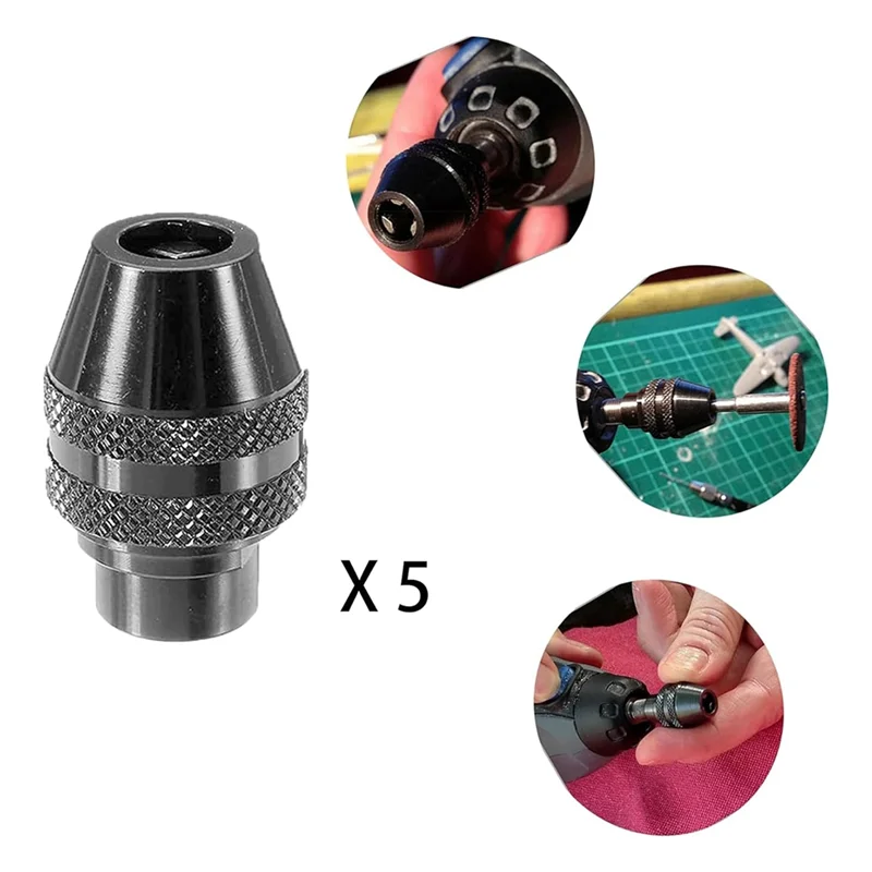 

L37A-многофункциональный быстросменный бесключевой патрон для вращающихся инструментов Dremel 4486, 3000, 4000, 7700, 8200 (5 шт.), черный