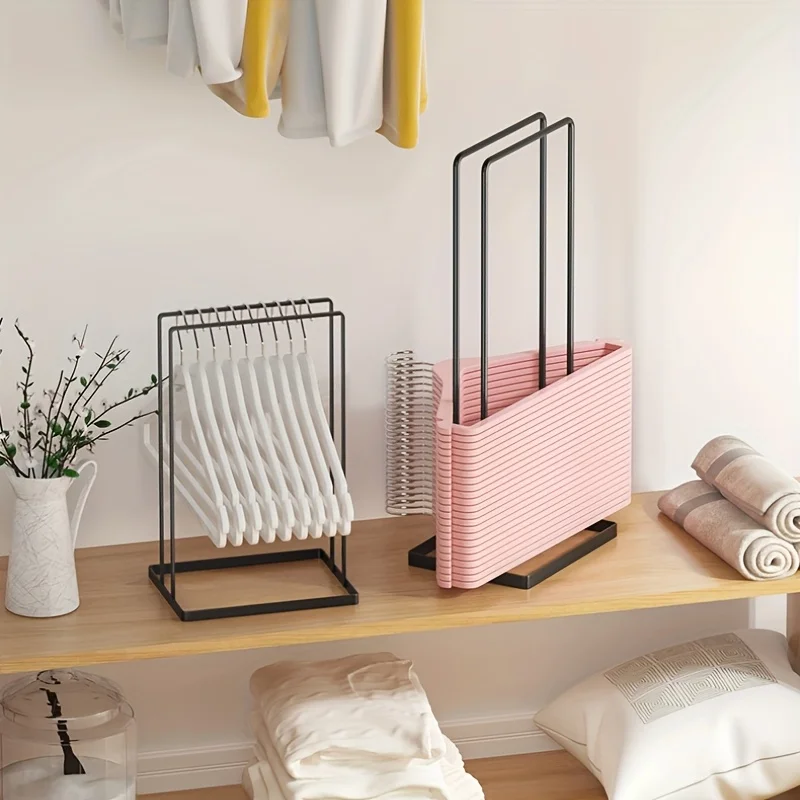 

Stainless Steel Hanger Stacker Space-Saving Storage for Home Laundry Closet. Detachable Large Capacity