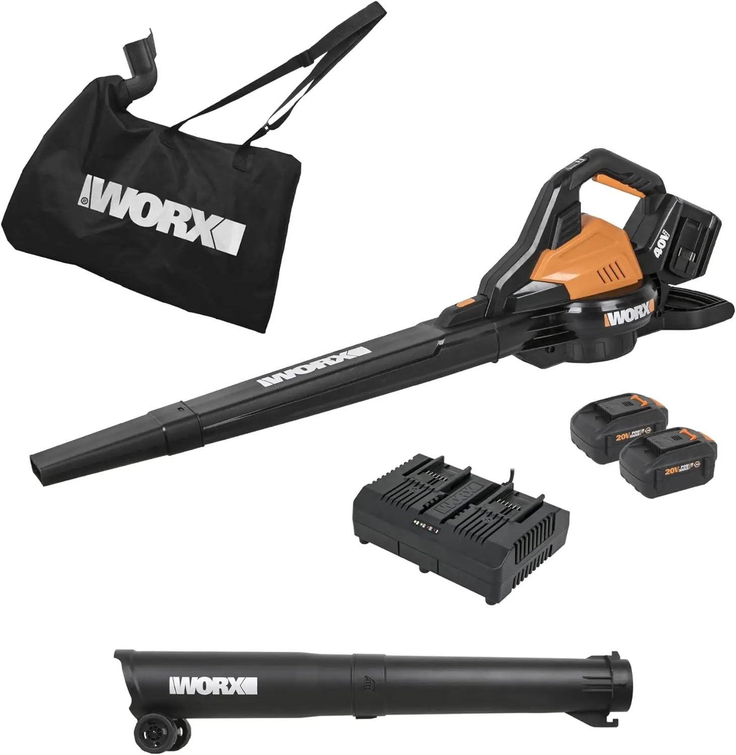 

40V Leaf Blower Cordless with Battery & Charger, 3-in-1 Blower for Lawn with Vacuum and Mulcher, Cordless Leaf Blower