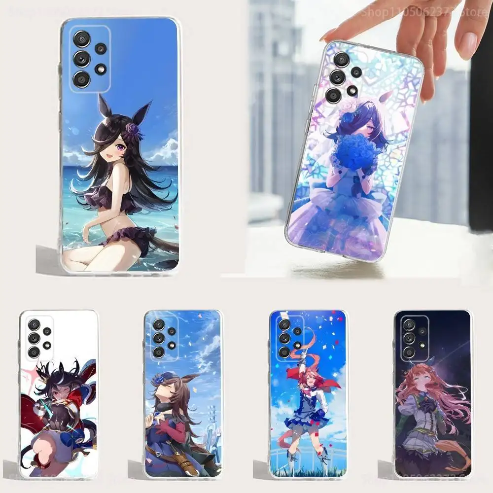 

UMA Musume Pretty Derby Phone Case For Samsung S30,S23,S22,S21,S20,Ultra,FE,Lite, S10,S9,S8,PIus,Transparent, Silicone Case