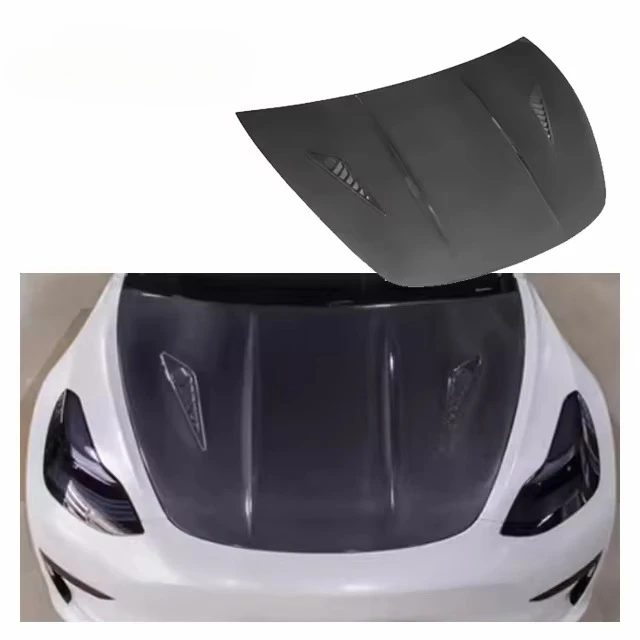 

For Tesla Model 3 Carbon Fiber Hood Body Kit Model 3 Carbon Fiber Front Engine Bonnet Hood