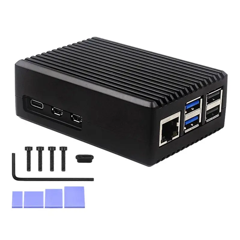 Reliable-For Raspberry Pi 5 Case Aluminum Passive Cooling Case Shell Enclosure For Pi 5 Heat Dissipation Protective Case Replace
