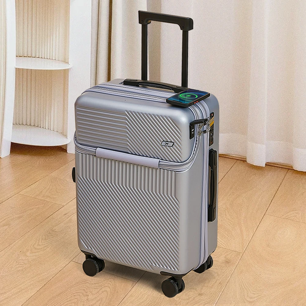 

20 Inch Cabin Suitcase Large Capacity Carry On Luggage Scratch Resistant Expandable Hardside Luggage for Getaways Business Trips