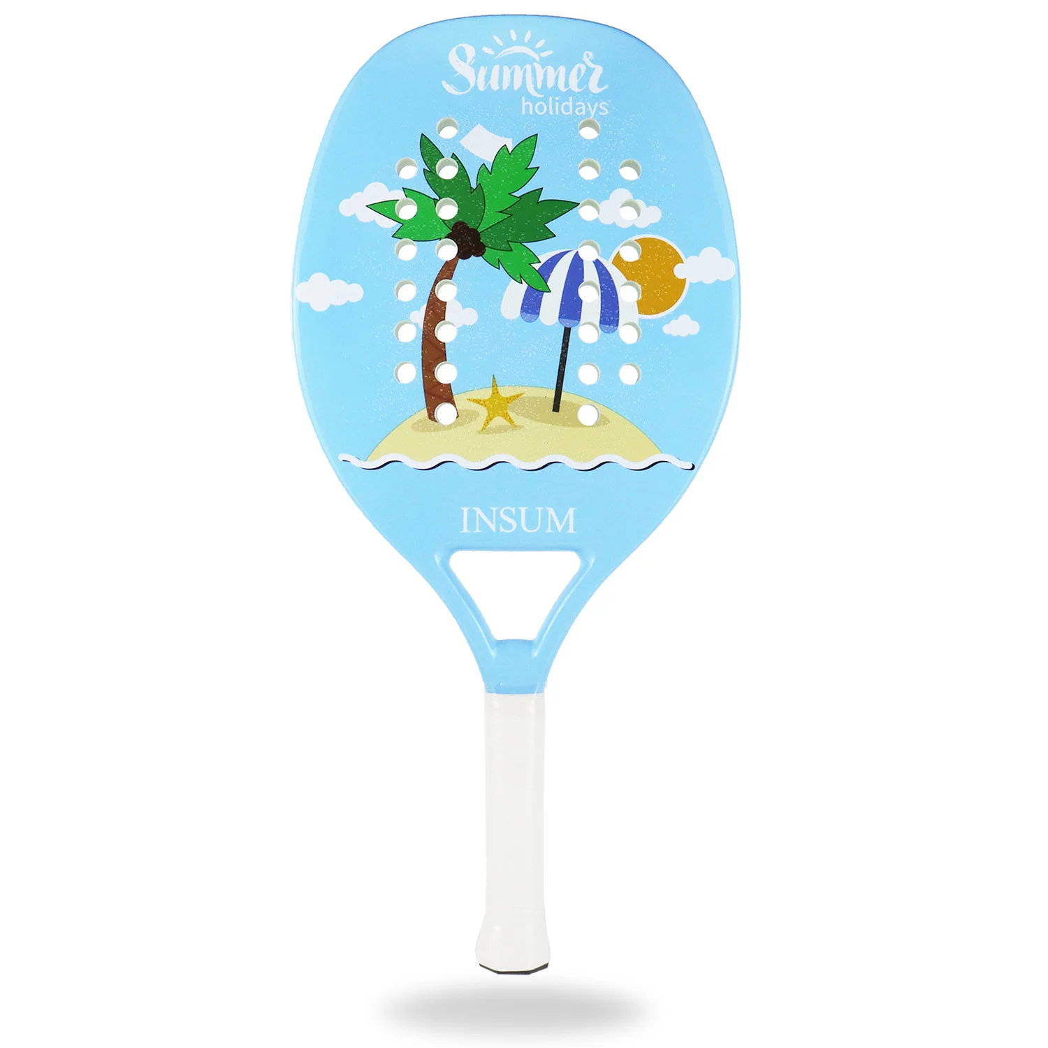 INSUM Racket Beach Tennis with Full Carbon Fiber EVA Soft Grip for Beginners Lightweight Raquete Beach Tennis