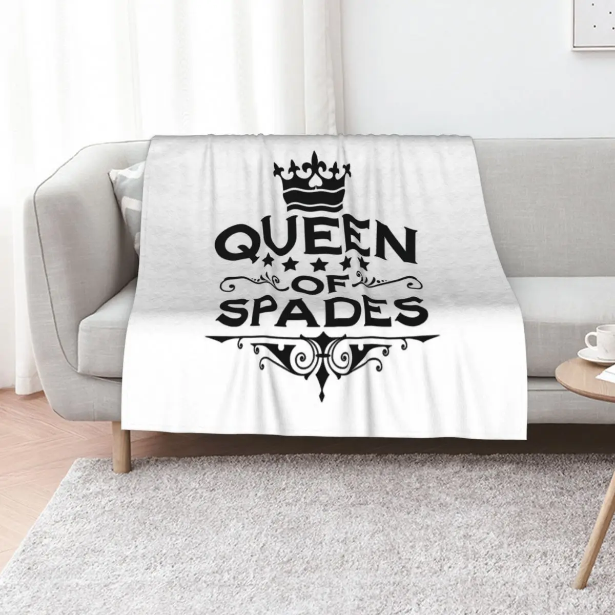 Womens Queen Of Spades Clothing Qos apparel for Throw Blanket Cozy Napping Blanket Gift for Mom Dad