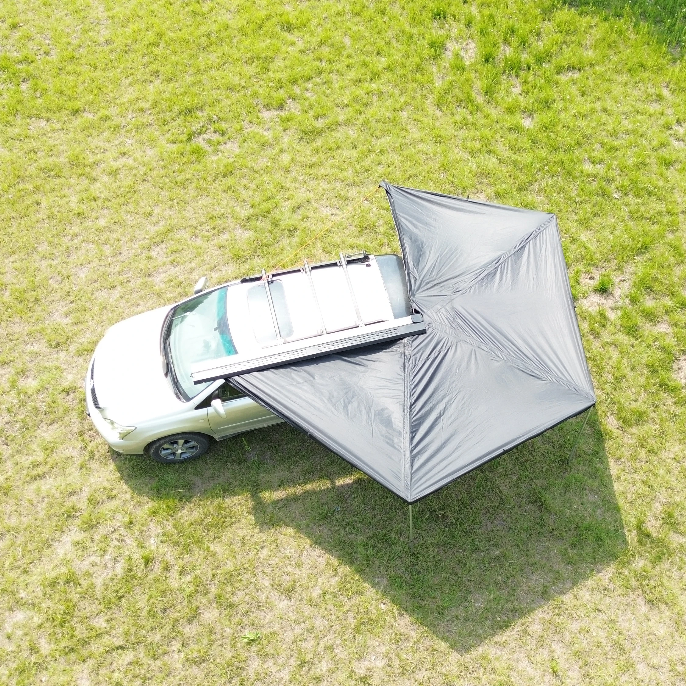 Hot Sale 600D Oxford Retractable Car Roof Tent Side Awning For Camping