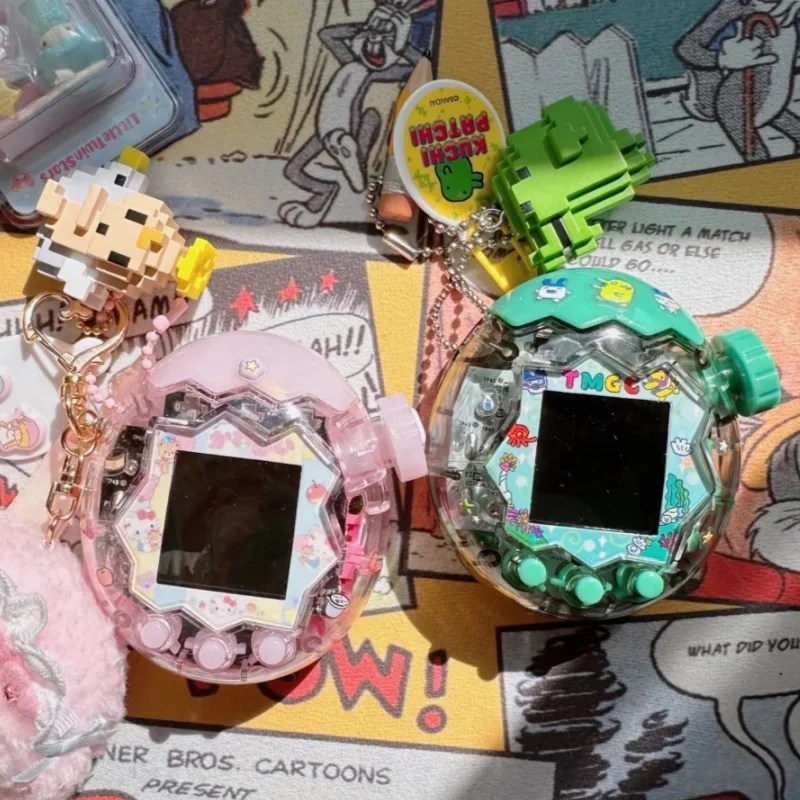 

New Takuma Gezi Happy Garden Tamagotchi Paradise Replacement Shell Color Blocked And Laser Style Fashion Trend Protective Shell