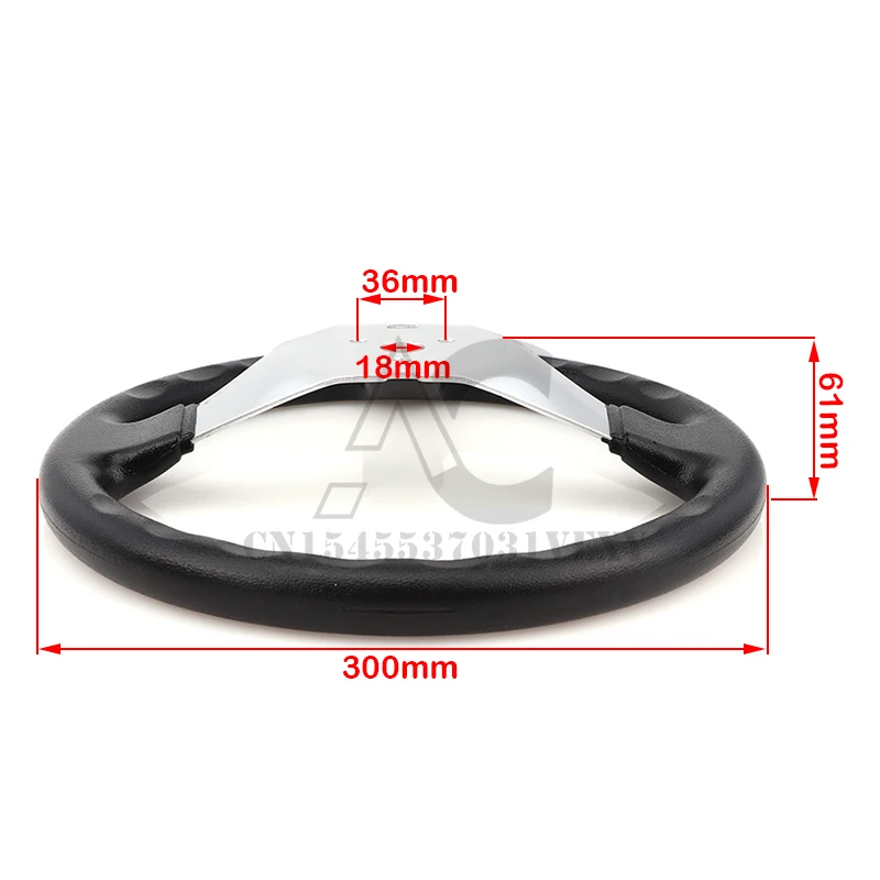 30cm Steering wheel With Cap Assy Fit For DIY China Go Kart Buggy Karting ATV UTV Bike Parts