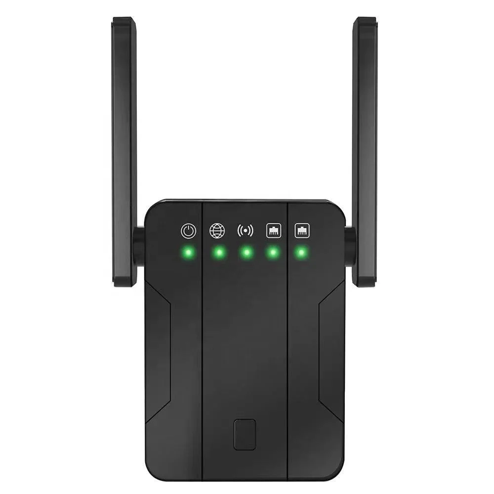 Long Distance WiFi Booster Dual Band Wireless Network Repeater With 2 Antennas Wifi Range Extender 1200Mbps Wifi Repeater