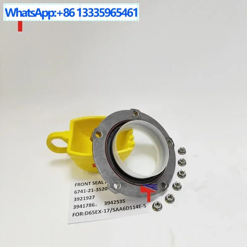 

4PCS crankshaft front oil seal 6741-21-3520 suitable for construction machinery SAA6D114E-5 engine parts