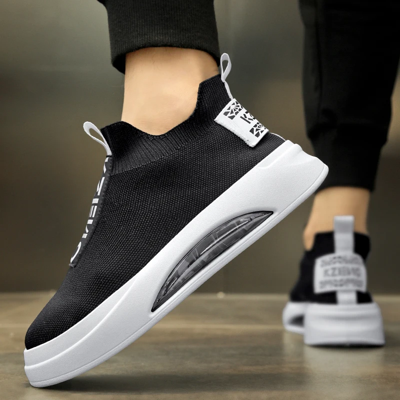 Men\'s Shoes 2023 New Trend Casual Shoes All Match Slip on Sneakers for Men Thick Sole Breathable Air Cushion Sports Board Shoes