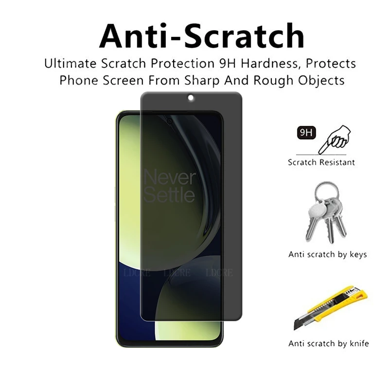 4Pcs For Oneplus Nord CE 3 Lite Glass Oneplus Nord CE 3 Lite Screen Protector 9H Anti-Spy Privacy Glass Oneplus Nord CE 3 Lite