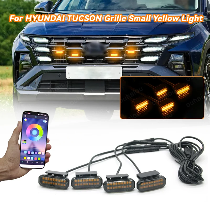 

LED Front Grille Light For HYUNDAI TUCSON Car Daytime Running Light Wheel Eyebrow Lamp For Pickup Offroad 12V