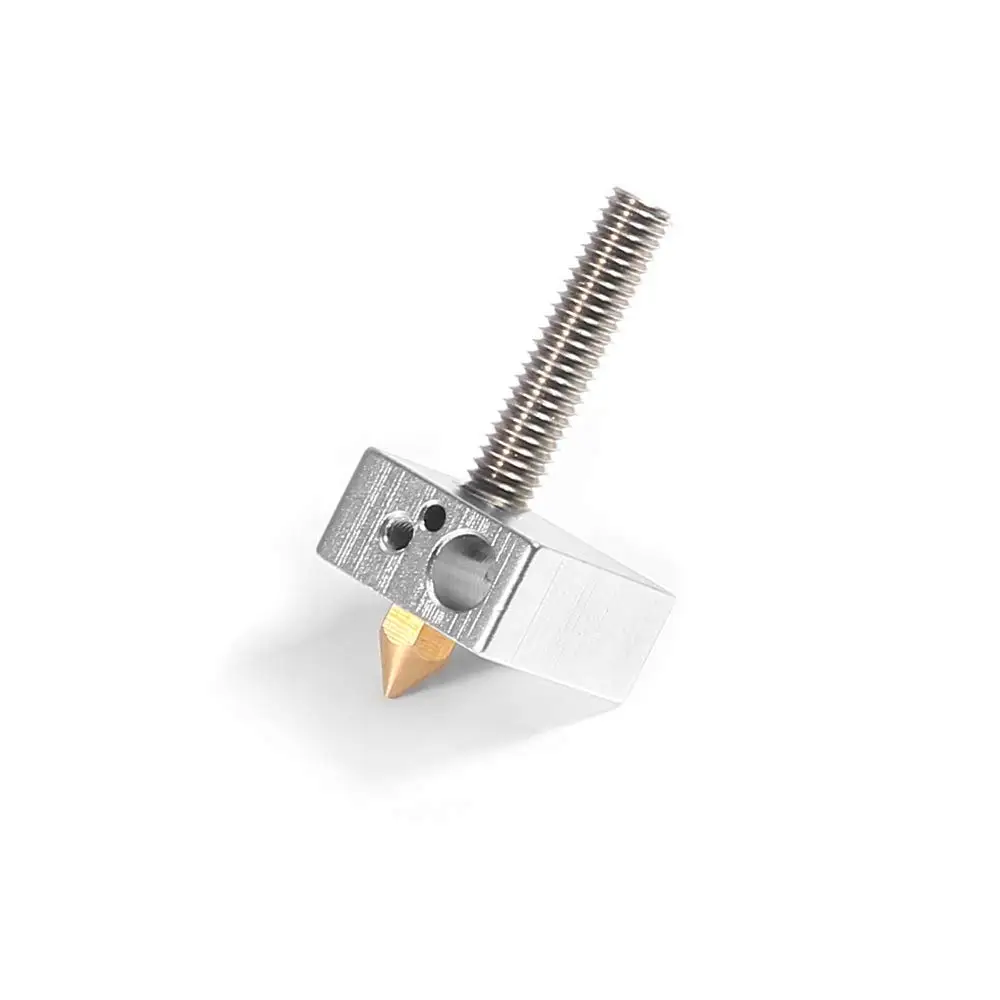 3D Printer MK8/MK7 Extruder Nozzles Kit for 0.4mm Brass Extruder Nozzle Print Head 30mm Length Throat Tube Heater Blocks Hotend