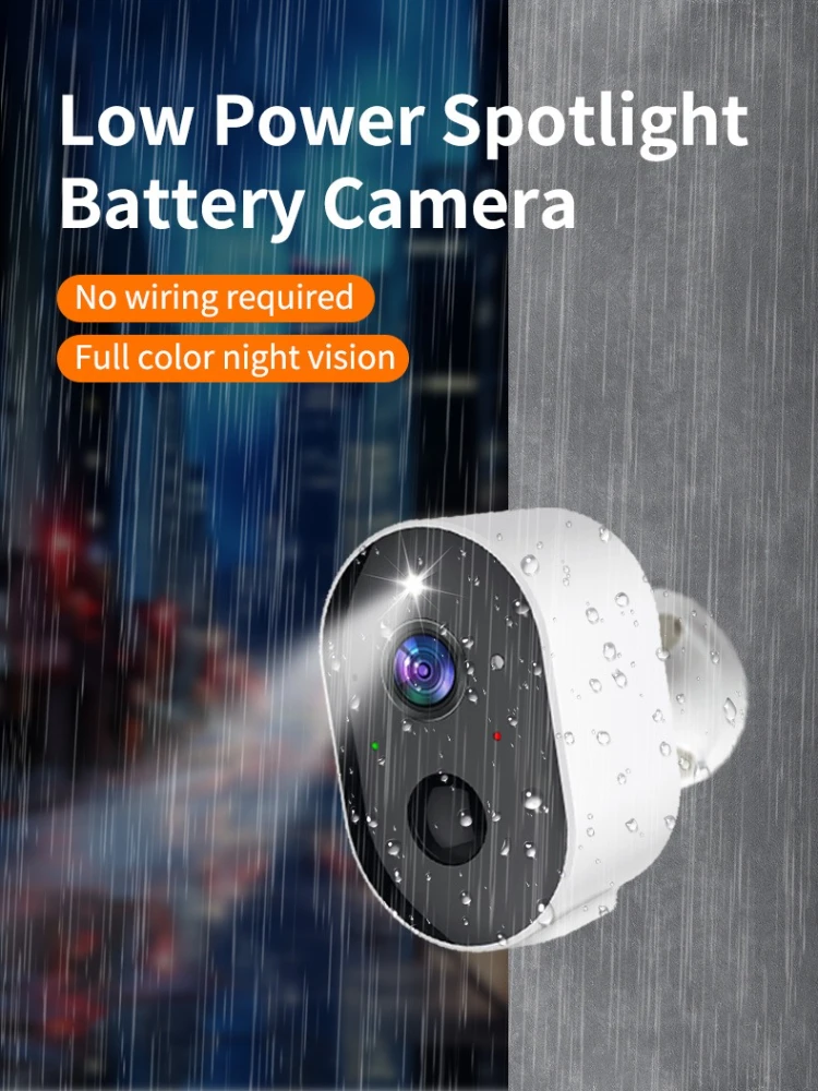 3MP Outdoor Surveillance Camera Color Night Vision Baby Monitor AI Human Detection Indoor Wifi Security Mini Wireless Cameras