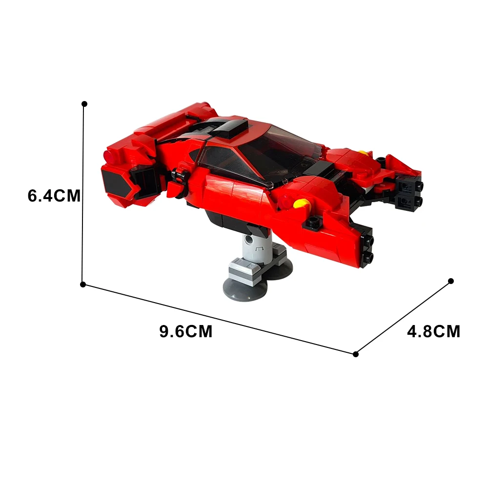 206PCS Cyberpunk XF-40 Spinner Car Silver Wing Killer Model Kit Building Blocks Juguetes For Kids Toys Birthday Gifts