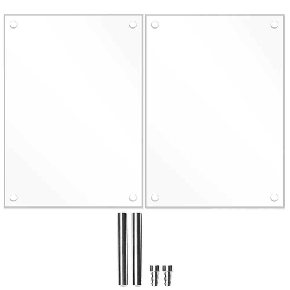 

2Pcs Transparent Acrylic Picture Frames Clear Desk Photo Frame Stand for Postcards Posters Small Photos Office Home Display