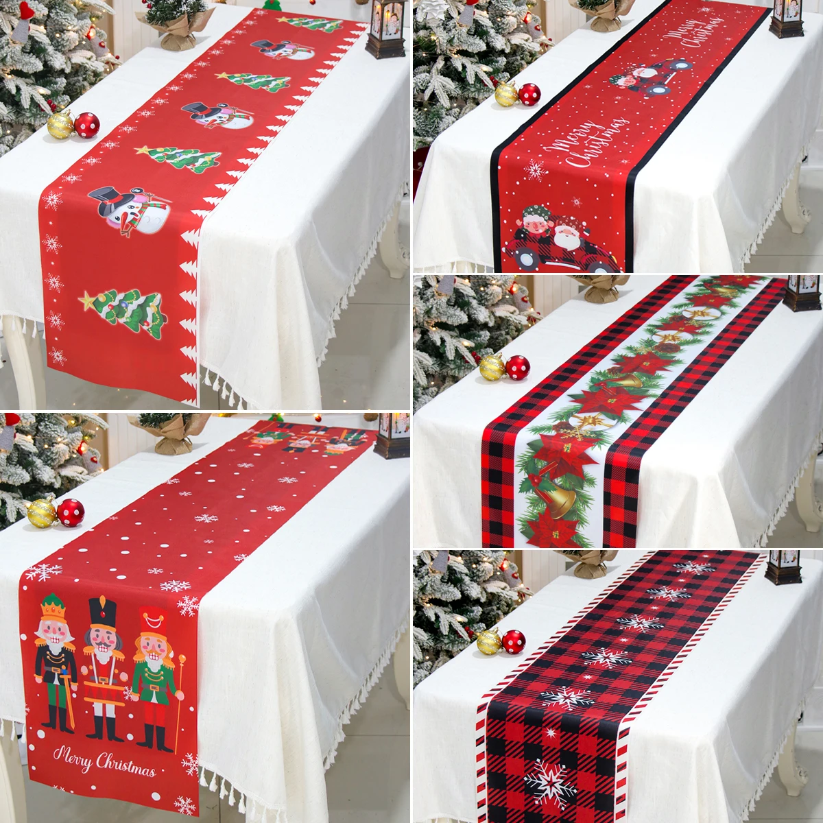 

Christmas Tablerunner Merry Christmas Decoration For Home Tablecloth Kitchen Xmas 2024 Navidad Kerst Natal Happy New Year 2025