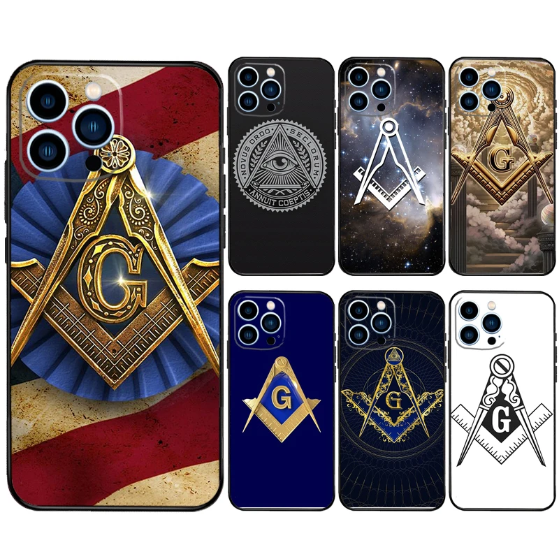 Freemasonry Logo Symbol Phone Case For iPhone 13 14 12 11 16 15 Pro Max Plus XS Max X XR 7 8 Plus 13 12 Mini Cover