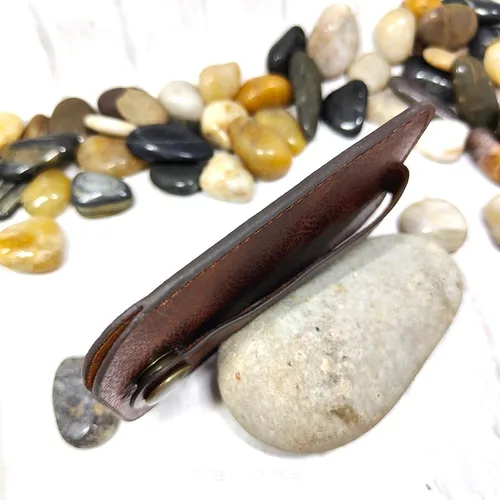 Imagen 2 del producto Blongk-Funda de cuero con cordón para llaves para hombre y mujer, Mini bolso para llaves, organizador pequeño para casa, BILLETERA, 1858