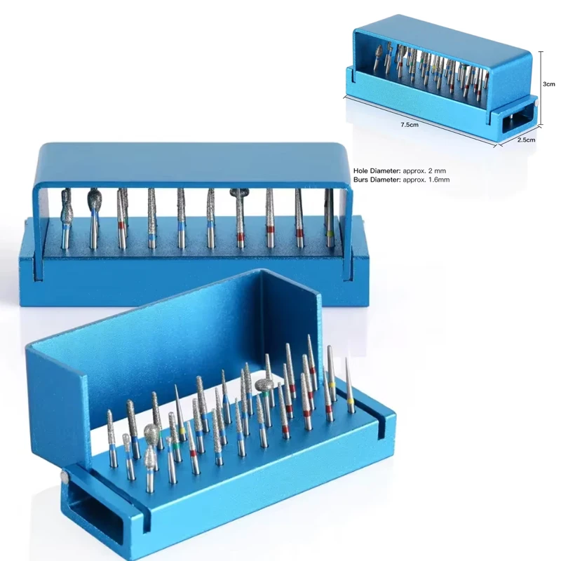 1Pcs 30 Holes Dental Burs Drill Disinfection Box High/Low-Speed Drills and Root Canal Files Autoclaveble Dentisry Tool