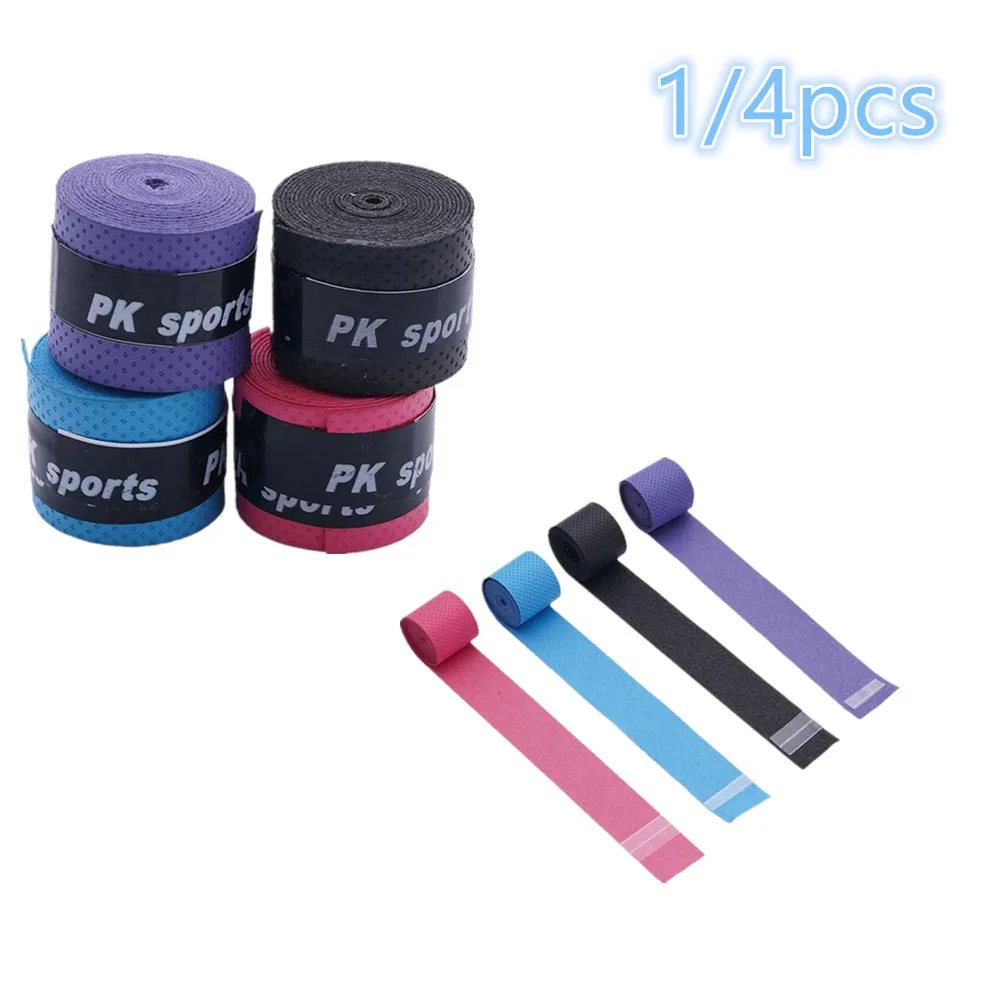 

1/4pcs Tennis Racket Grip Tape PU Anti-skid Sweat-proof Sweatband Badminton Racket Overgrip Tape Tennis Sports Accessories