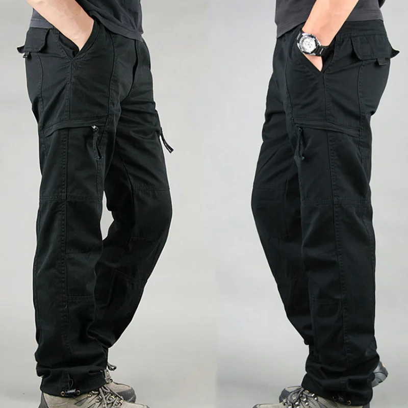 Pantalones Cargo militares tácticos para hombre, Pantalón ancho informal, Vintage, para deportes al aire libre, entrenamiento, senderismo, moda, talla grande, 2023