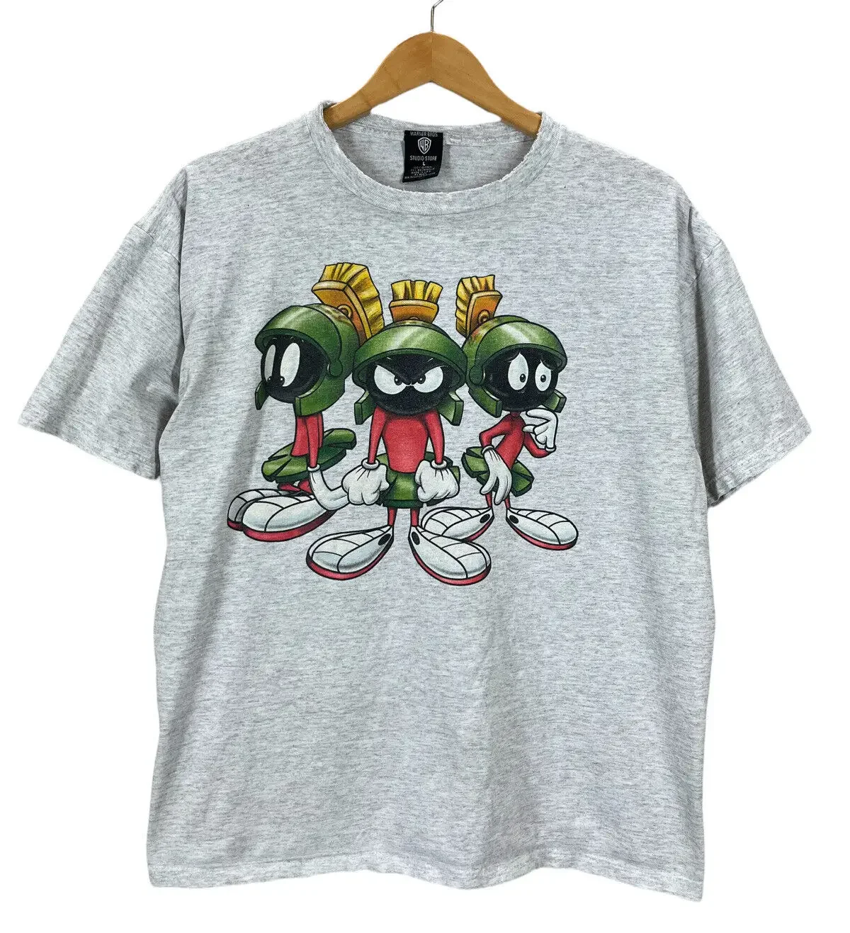 Vintage Marvin The Martian Warner Bros, Cartoon Promo T-shirt, Anos 90 Afligido