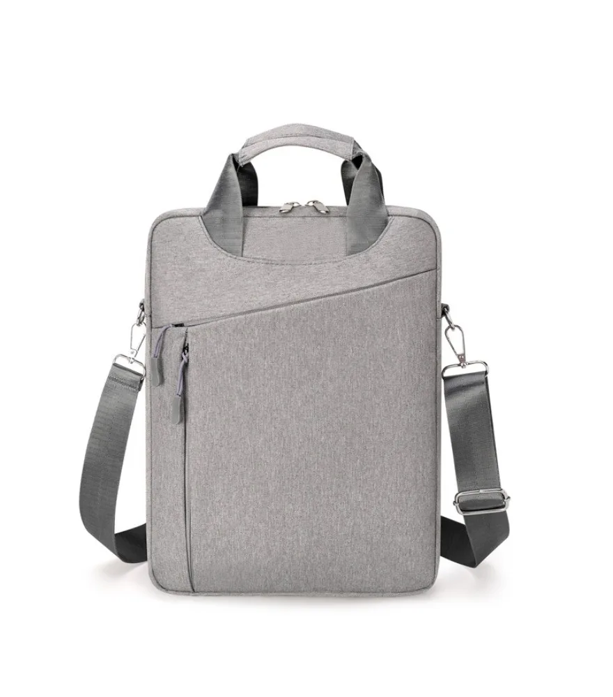 Simple solid color messenger bag commuter business computer bag going out travel vertical shoulder bag