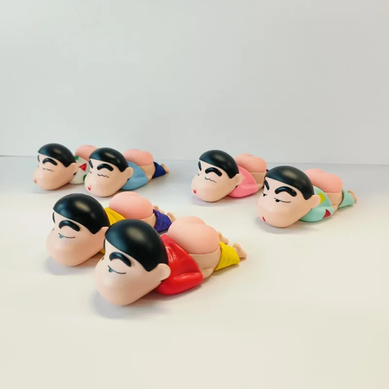 New Cute Anime Crayon Shin-chan Model Toy Ins Kawaii Cartoon Decompression Pinch Music Desktop Ornaments Holiday Gifts