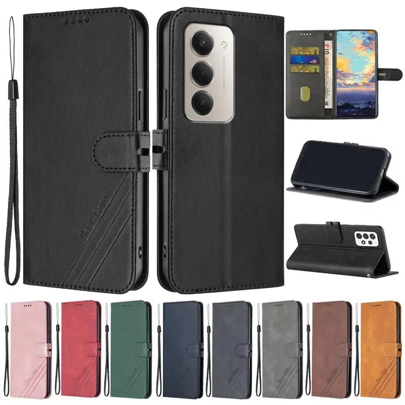 حافظة لهاتف Xiaomi Redmi 15 5G حافظة جلدية قابلة للطي لهاتف Funda Xiaomi RedMi 15 حافظة هاتف Redmi15 4G غطاء محفظة مغناطيسي Coque