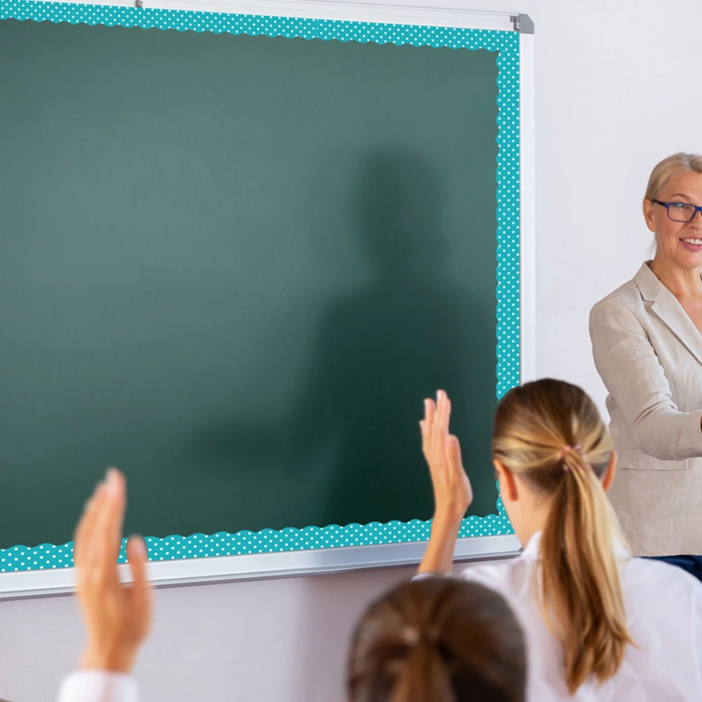 

12Pcs Bulletin Board Border Trim PVC Exquisite Patterns Magnetic Feature Easy Secure to Edges Classroom Decor Magnetic Border