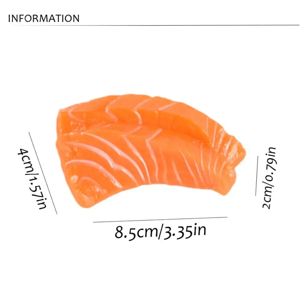Modèle de saumon réaliste, nourriture japonaise, jeu de Simulation de fruits de mer, jouet de cuisine en PVC, Sushi, modèle Sashimi simulé, jouets de cuisine