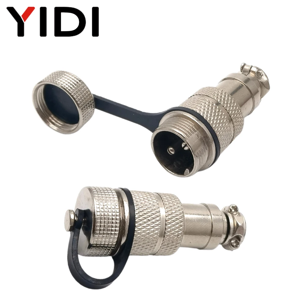 3/5/10pcs GX12 GX16 GX20 Aviation Circular Plug Socket Welding Cable Connectors Metal Waterproof Dust Cap Protective Cover