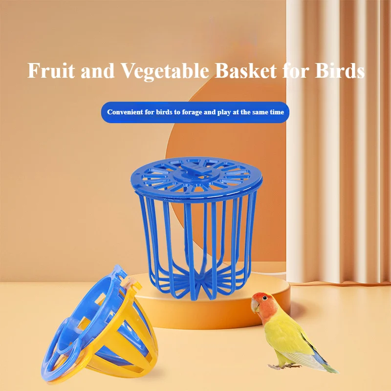 1 Pcs Creative Multi-Purpose Bird Cage Hanging Toys Bird Fruit Vegetable Feeder Basket Parrot Feeder Pet Bird Cage Accessories