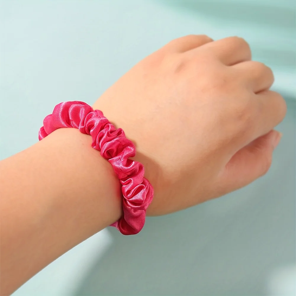 50 قطعة Scrunchies مجموعة النساء الفتيات متعدد الألوان الحرير العلاقات الشعر إكسسوارات الشعر الأنيقة ارتداء اليومي حفل زفاف