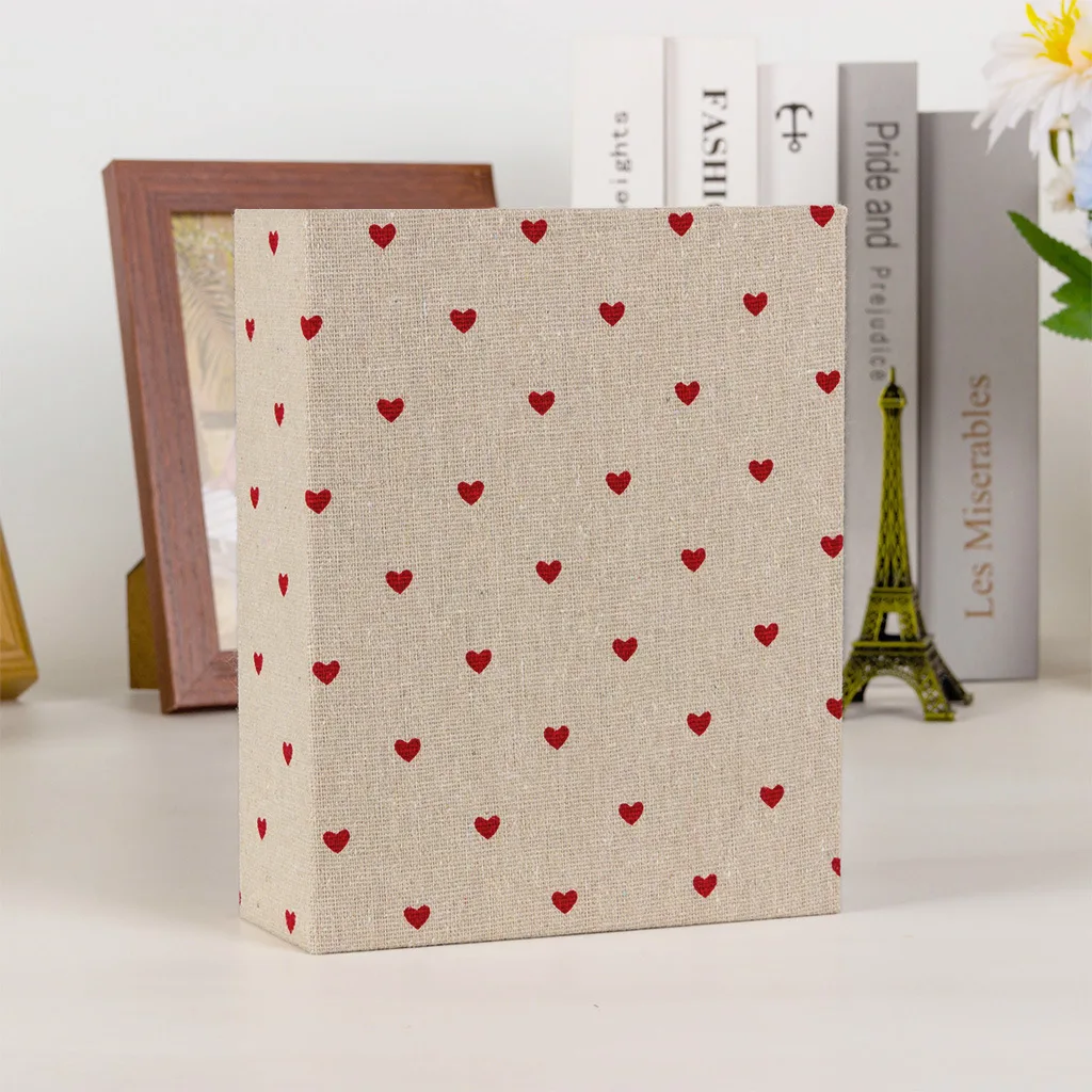 4x6 Inch Red Heart Photo Album 100 Pages,  Polaroid Album for School, Christmas, New Year, Wedding, Valentine Gift