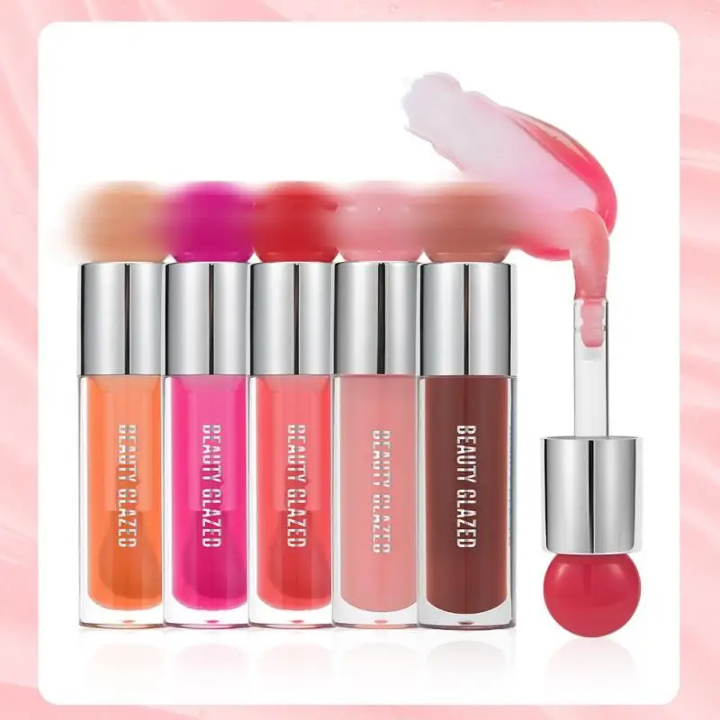 Cristal Hidratante Lipgloss, Sabor De Frutas, Lipbalm Líquido Transparente, Batom Reduz Lip Line Care, Óleo De Lábios