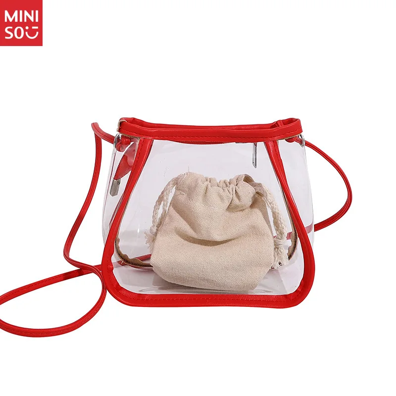 Miniso 2025 Transparent Jelly Bag, Korean Summer Crossbody Purse for Women