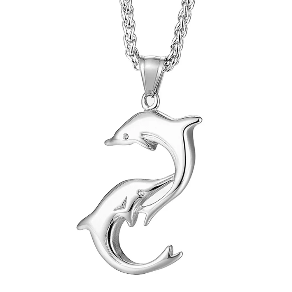 

Titanium Steel Necklace Necklaces for Men Men's Dolphin Jewelry Personality Clavicle Chain Man Pendant
