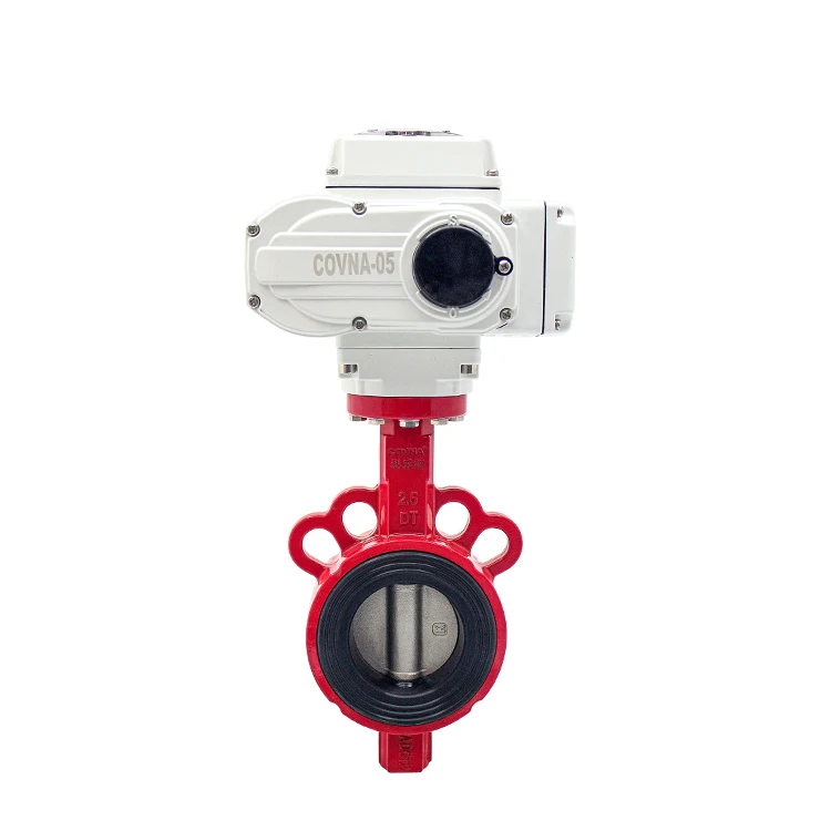 COVNA 4-20ma Motor Control Valve Aluminum Alloy 220V AC 1 inch Electric Actuator Butterfly Valve