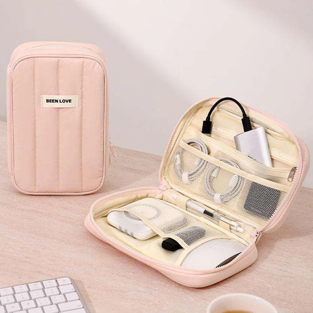 

Сумка для хранения аксессуаров для передачи данных, дорожный кабель для передачи данных, зарядное устройство, USB-флеш-накопитель, внешний аккумулятор, маленькая сумка, цифровая портативная сумка