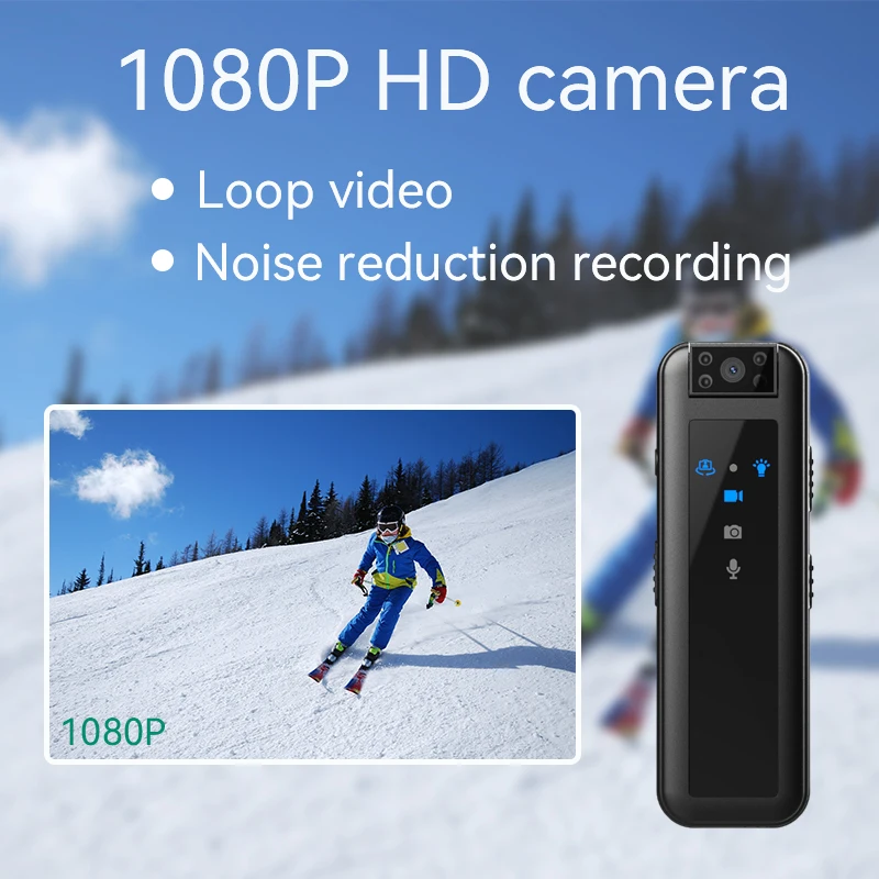 Mini caméra de vision nocturne HD 1080P, caméra de mouvement invisible, portable, petit corps humain, enregistreur vidéo pour l'application de la loi, révélateur extérieur