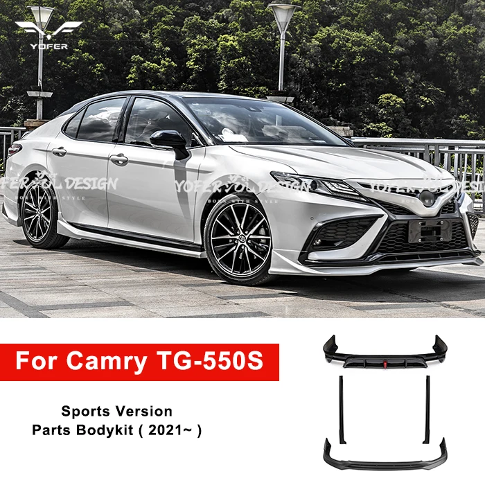 Yofer for camry2021 sports car front rear bumpers lip diffuser side skirts accessories bodykit